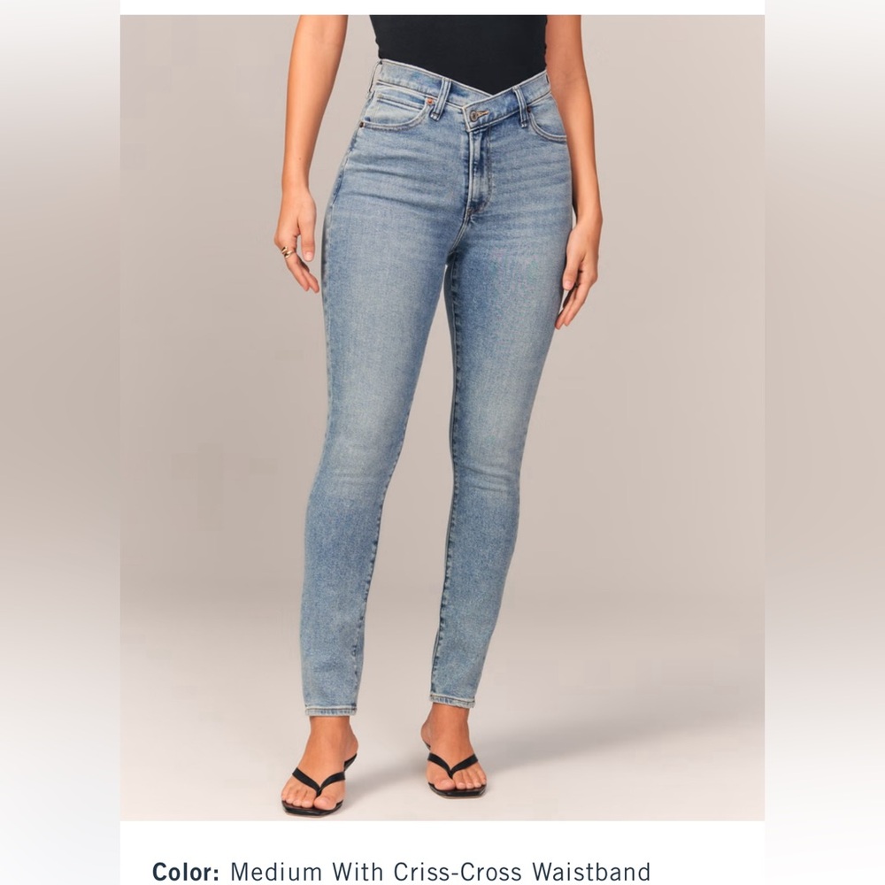 Abercrombie Curve Love High Rise Super Skinny Ankle Jeans